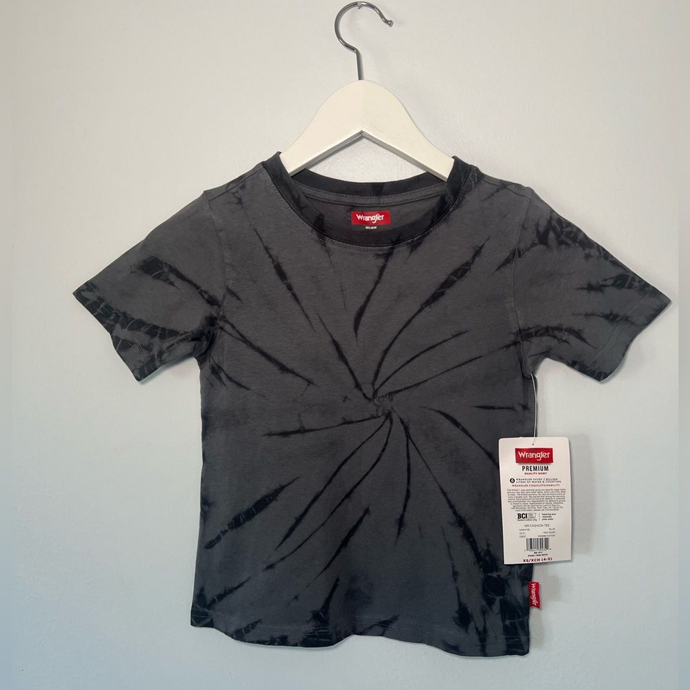 Gray Wrangler Tie Dye Baby Tee / Boys Tshirt